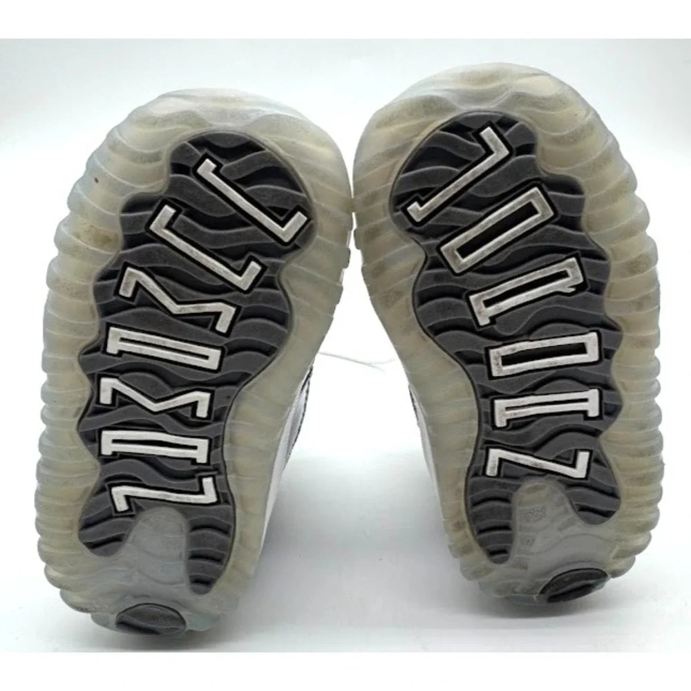 Nike Air Jordan 11 Retro Little Flex TD Cool Grey White 378040-005 Toddler 5C